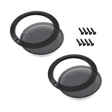 2pcs 6.5" Black Car Speakers Cover Steel Mesh Woofer Subwoofer Grill Protector