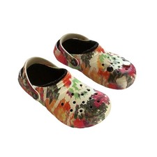 Crocs Classic Clog Paint Splatter Fleece Lined Kids Size J3