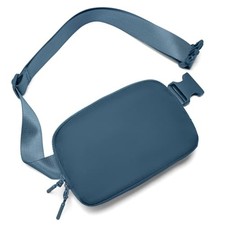 Belt Bag Fanny Pack Crossbody Bags for Women Two-Way Zip Closure Fashion Navy