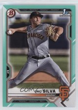 2021 Bowman Draft Aqua 38/199 Eric Silva #BD-162 0ot5