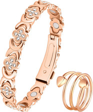 Copper Bracelets  Ring for Women, Ultra Strength Magnetic Bracelet with 3800 Ga