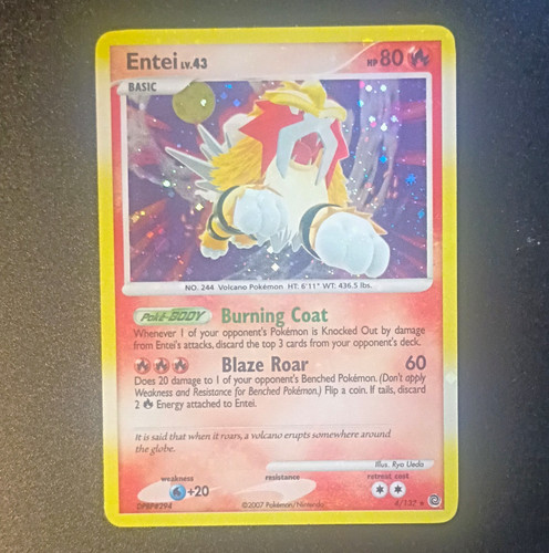 Nintendo Pokemon TCG Entei DP Black Star Promos 4/132 Holo Promo EN 2007