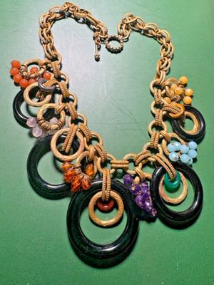 Stephen Dweck Short Bronze Designer Necklace
