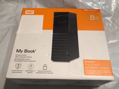 Western Digital My Book 8TB Desktop External HDD Hard Drive NEW