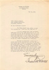 Frank Stearns Department Store Founder Original Autograph Signed Letterhead 1934