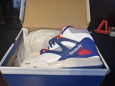 Reebok Pump Omni Zone II Red White Blue Detroit Pistons Men's Size 11 HO1315