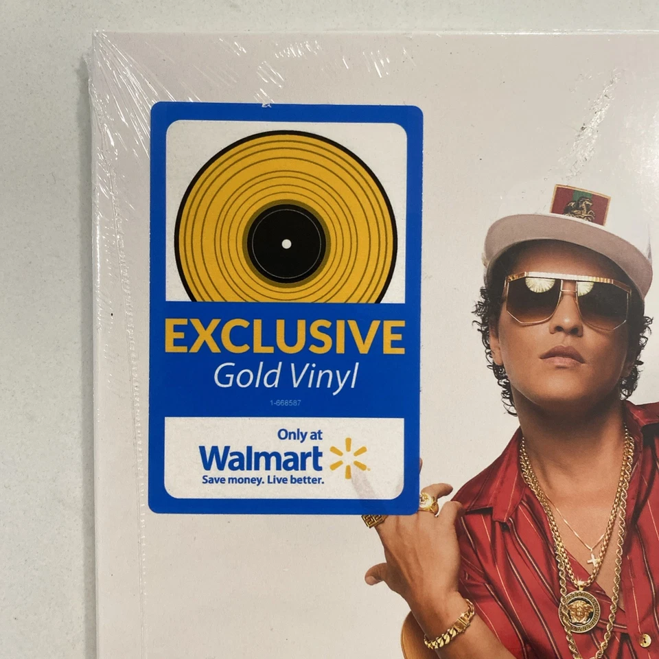 BRUNO MARS 24K MAGIC VINYL NEW! LIMITED GOLD LP! THAT'S WHAT I LIKE, VERSACE - Image 4 of 4