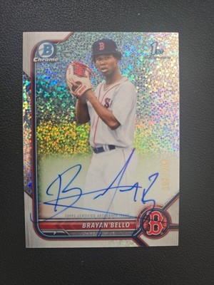 2022 Bowman Chrome Brayan Bello 1st Bowman Auto Speckle Refractor /299 #CPA-BB