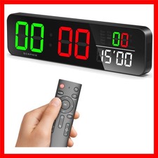 15.2" Digital Scoreboard Clock with Countdown Timer, LED Color Display, Remote C