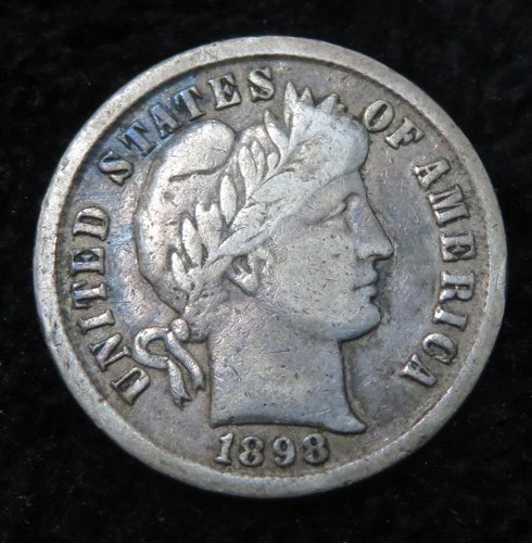 1898 Barber Dime * 90% Silver * Nice Eye Appeal * 5616