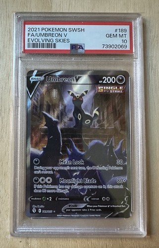 Pokemon 2021 Umbreon V 189/203 Full Art UR Evolving Skies GEM MINT PSA 10