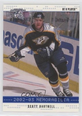 2002-03 ITG Be A Player Memorabilia Sapphire 88/100 Scott Hartnell #185 1s8