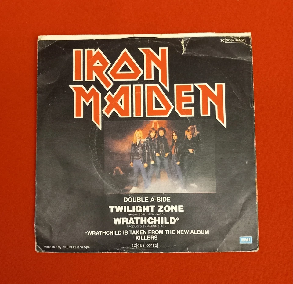 IRON MAIDEN double A-Side "TWILIGHT ZONE / WRATHCHILD" - EMI 1981 Italy - Immagine 2 di 4