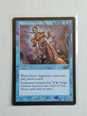 Sisay's Ingenuity - Planeshift - LP - MTG Magic - Common - Enchant Creature 