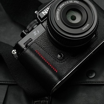 Genuine Real Leather Half Camera Case Bag Cover For Nikon Zf Nikon ZfAccessories