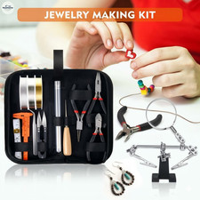 Jewelry Making Supplies Kit Tools Wire Findings Repair Beading DIY Adult