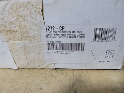#ad KOHLER K 7272 CP Clearflo Slotted Overflow Bath Drain Chrome Factory Sealed $89.00