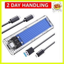 M.2 NVMe SSD Enclosure, USB 3.2 Gen 2 10 Gbps, Transparent External Solid Sta...