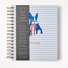 Mara-Mi 2025-2026 17 Month Spiral Planner- Frenchie Dog