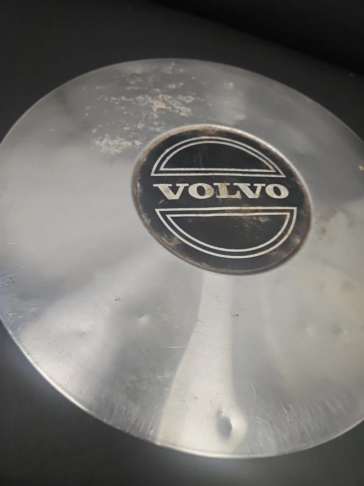 Tapa central Volvo 740 760 1985-1990 parte # 70157, 9 5/8" diámetro, logo negro 03 Foto 2 de 4