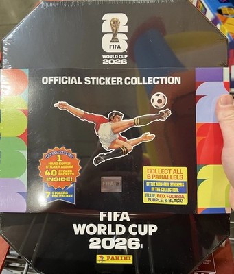 PANINI Soccer FIFA WORLD CUP 2026 Sticker Stadium Box 40 Packs Hard Cover Album