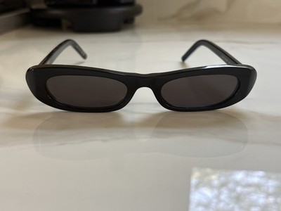 中古品 Saint Laurent SL 557 SHADE BLACK Saint Laurent SL 557 SHADE Sunglasses Black YSL Oval Cat Eye Italy