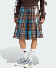 adidas Originals Pleated Check Skirt Women Lifestyle Casual Dress AsiaFit KW4529