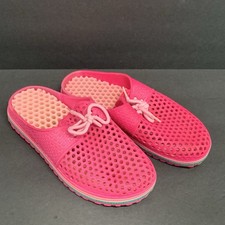 HANMI Mocasín Rosa Caliente Verde Azulado Zapatos Deslizables para Agua Niñas EE. UU. Talla 3-3.5 Verano Piscina