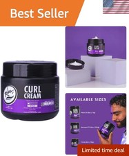 Lightweight Curl Defining Cream for Men - Hydrating Alcohol-Free 8.81 oz