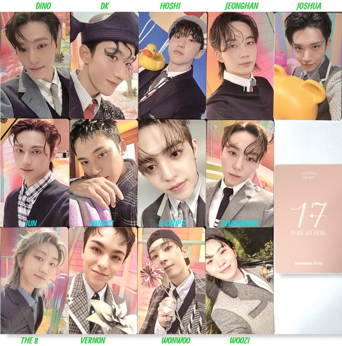SEVENTEEN 17 IS RIGHT HERE OFFICIAL WEVERSE PHOTOCARD + STICKER 2p