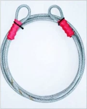 8ft Cable Bike Lock 3/16", 4.76 mm, 7x19, GALVANIZED STEEL SECURITY VINYL COATED