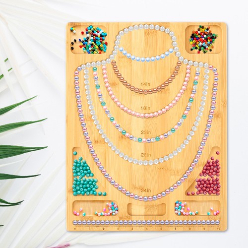 Bead Board for Jewelry Making Bamboo Beading Board Sturdy Jewelry Design leklb - Picture 12 of 12