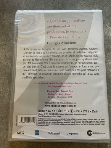 Dvd Grands entretiens de Bernard Pivot - Apostrophes : Georges Simenon Neuf - Photo 2/2