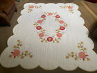 Beautiful Hand Applique Hand Stitched Quilt 75 x 89