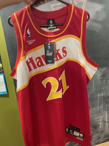 New nba reebok hardwood classic atlanta hawks wilkins jersey size XL