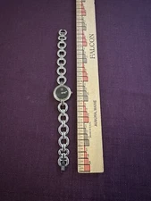 Ladies ESQ Swiss Movement Black Dial Stainless Steel Watch E5094 New Battery