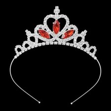 Birthday Accessories Rhinestone Tiara Alloy Princess Headband Crystal Crown