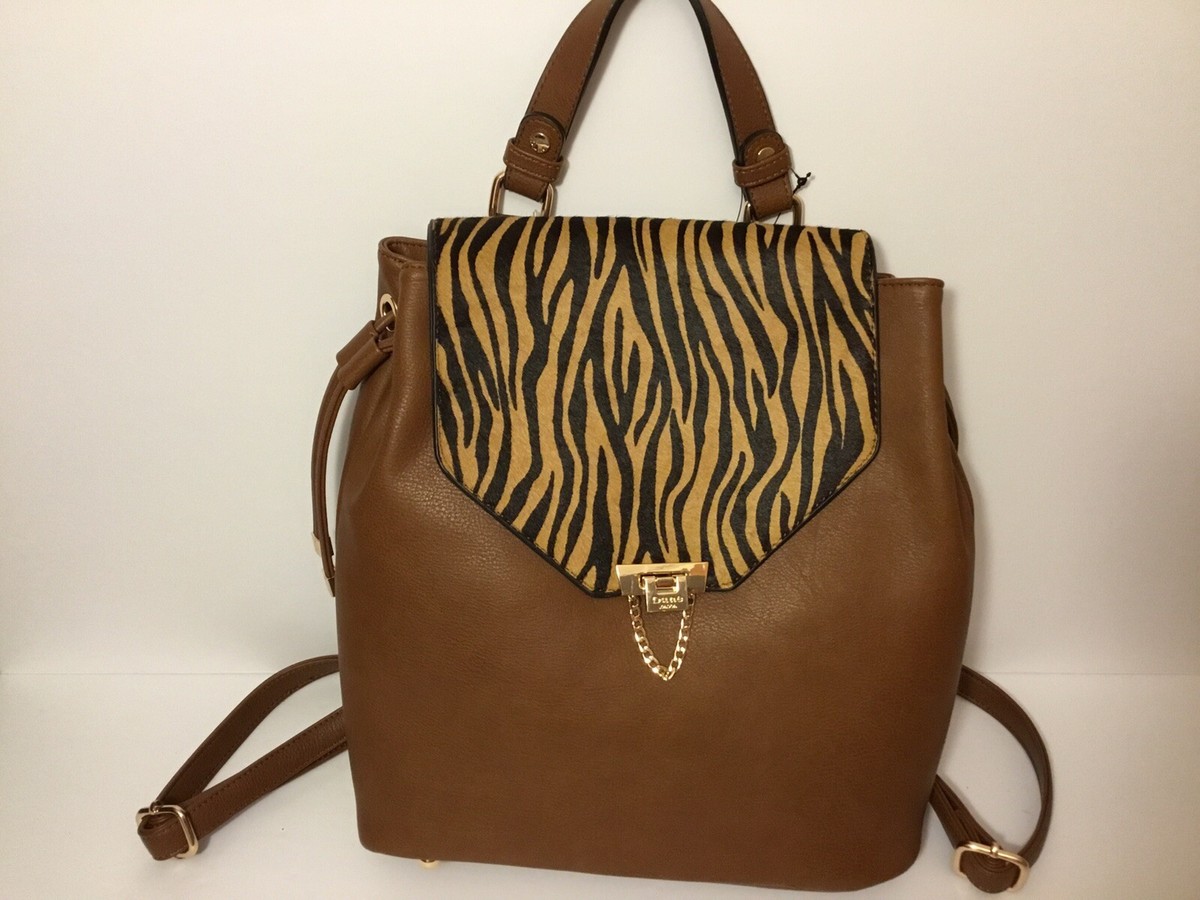 Dune London Woman's New Browncalf Hair Leather Animal Print