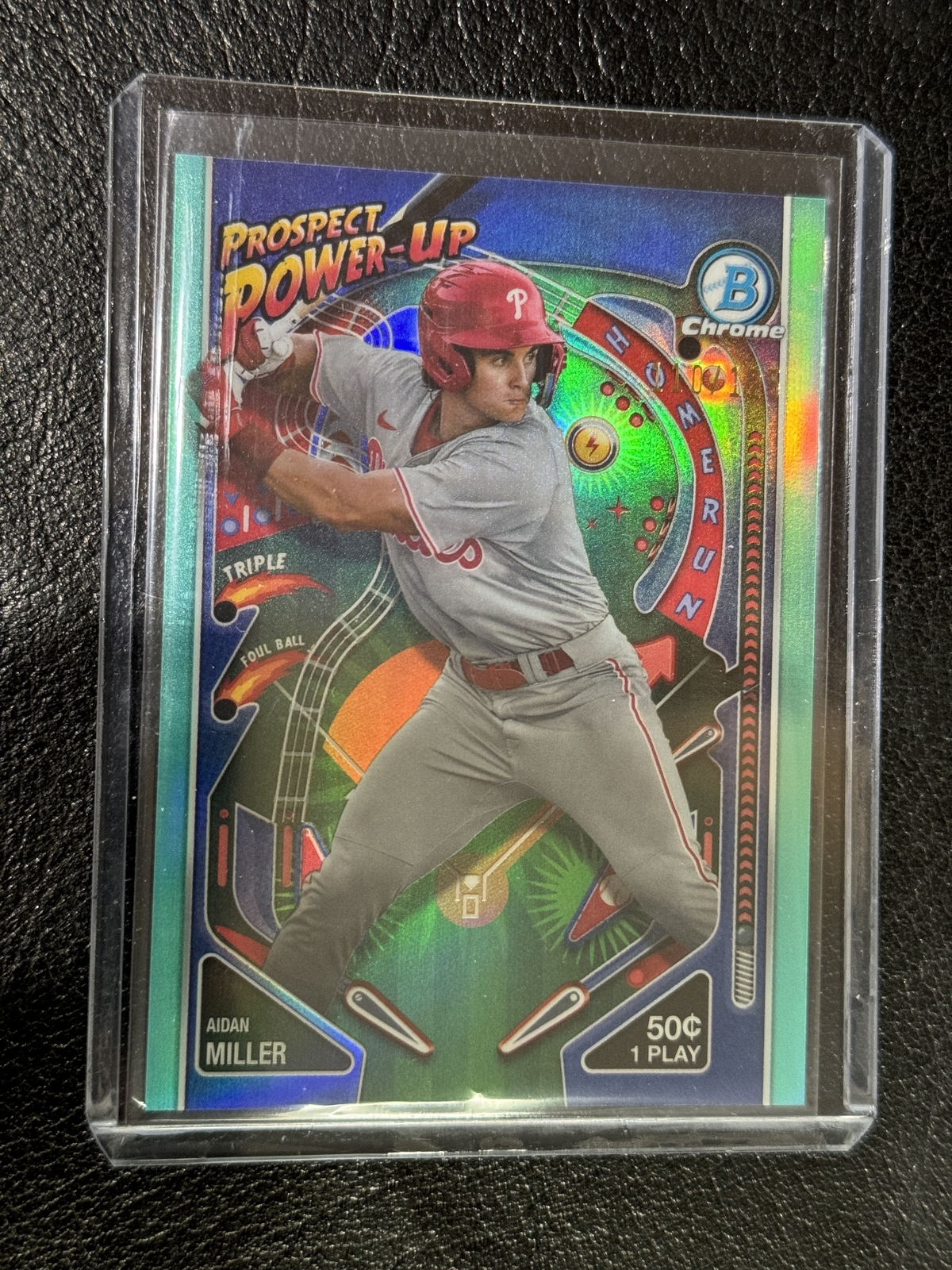 2024 Bowman Aidan Miller Prospect Power-Up Aqua Refractor #/125