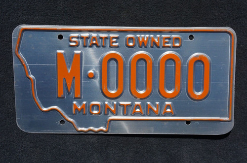 1959 to 1962 Montana STATE OWNED SAMPLE License Plate