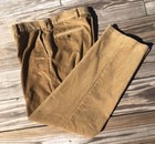 Orvis Corduroy Pants Mens 34x29 Brown Tan Flat Front Heavy Thick