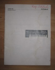 1982 owners manual Roland JUNO 60 synth synthesizer guide instruction guitar
