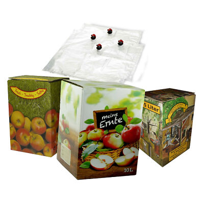 Bag in Box Set in verschiedenen Ausführungen von 3-10 Liter Saft abfüllen 