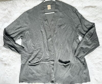 Plus Size Women s Light Weight Cozy Gray Cardigan 3x 22/24