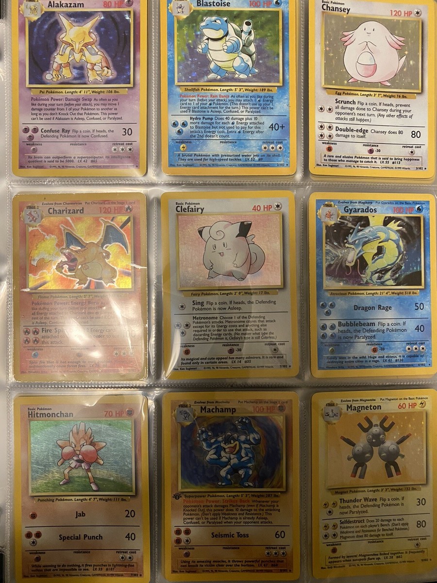 complete pokemon base set 102 cards 87/102 1 Trainer have for your premier collection. 100% Complete Pokemon Base Set