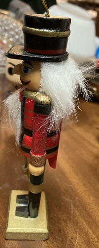 Nutcracker Figurine Soldier 5 3/4”tall, Ornament Red Jacket Detailed - Bild 3 von 7