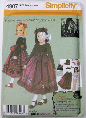 SIMPLICITY SEWING PATTERN 4907 BORDER PRINT PATTY REED DESIGN 8-16, 8.5 ...