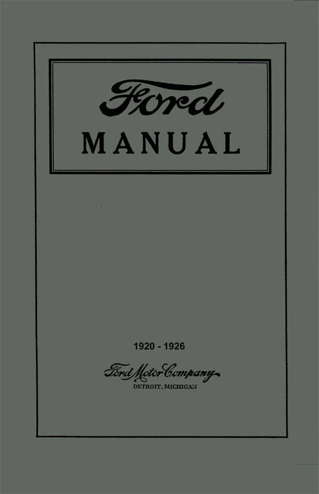 1920 1924 1925 1926 Ford Car Truck Owners Manual Guide Instruction Operator Book