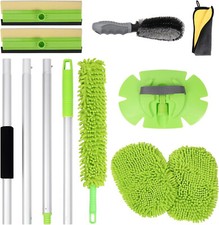 12 Pcs Auto Reinigung Pinsel Set, 160 cm Car Wash Mop - Reinigungsset Fenster