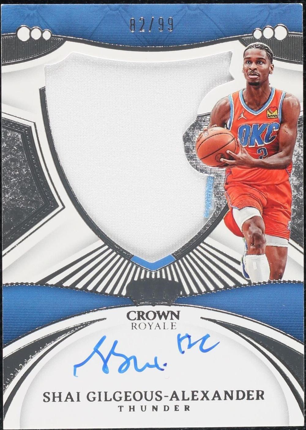 Sga Crown Rookie 2022-23 Panini Crown Royale - Silhouettes Shai Gilgeous-Alexander #S ...